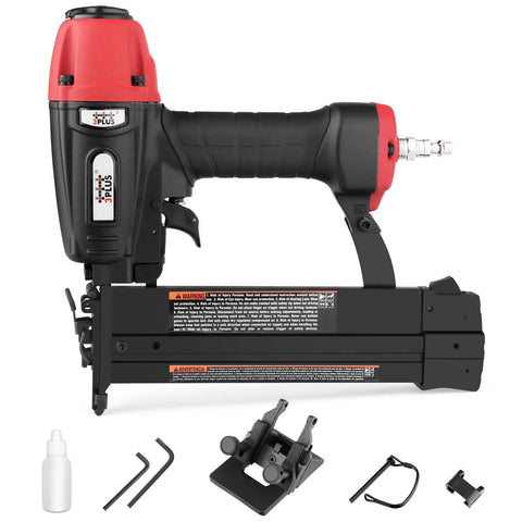4 In 1 Pneumatic 18 Gauge Flooring Stapler Nailer For Hardwood with accessories, side view