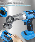 Cordless Nibbler For 18V And 21V Batteries, 1200 RPM Sheet Metal Cutter, showing two gear speed regulation adjustments