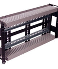 5U Rackmount DIN Rail Panel With 3.78 Inch Low Profile Depth, 14 gauge steel, removable DIN rail, for industrial 19 inch racks