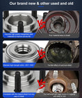 Comparison of new and used wheel hub assembly materials and durability, highlighting improvements in steel quality and design.