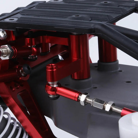Aluminum Steering Bellcranks And Drag Link For One Tenth Scale Traxxas Slash 2WD Rustler VXL Bandit Replaces Part 3743 Red CNC Machined Upgrade Includes Hardware And High Precision CNC Aluminum Build For Reliable Steering And Easy Upgrade on RC chassis
