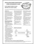Installation instructions sheet for LED Exit Sign And Emergency Light Kit With Battery Backup For Business with wiring diagram.