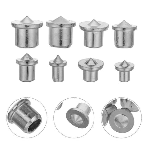 16 Piece Iron Dowel Center Transfer Plugs Kit For Woodworking And Furniture Making Silver Drill Hole Marker Pins