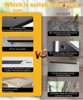 Comparison of materials and safety features between hidden granite countertop support brackets and other non-steel materials.