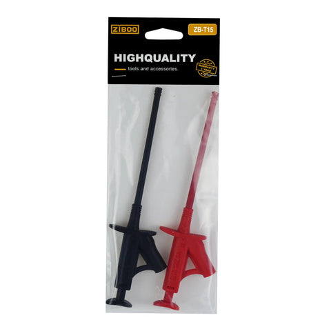 Professional Flexible Test Hook Clip Set For IC Probes And High Voltage Insulation, Grabbers And Jumpers For Multimeters And Clamp Meters, Ideal For Automobile Inspections, Red And Black