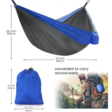 Go To Camping Hammock With Mosquito Net And Rain Fly Portable Nylon Hammock Tent With Tree Straps And Storage Bag displayed