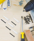 Heavy Duty Stainless Steel Self Drilling Drywall Anchors And Mounting Screws Kit With Plastic Expansion Anchors For Enhanced Fixation And Superior Pull Out Resistance, Versatile For Shelving, Light Fixtures, Decor, And Other Wall Mounts, screws and anchors on wood