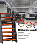 Cat BT40 Large Capacity CNC Tool Holder Keeper And Storage Cart in factory warehouse showcasing efficient tool organization