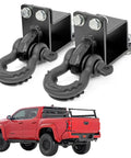 Rear Shackle Kit Beefed Up With D Rings And Rubber Isolators For Seven Eighths Pins Gloss Black Powder Coat Easy Bolt On Install