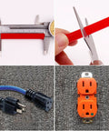 Heavy Duty Outlet Spacers And Screw Mount Kit Featuring Top Shelf Silicone; measuring and cutting tool with electrical components.