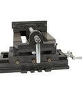 6 Inch Drill Press Vise XY Clamp Machining Jig for Metal and Wood Milling, Beefy Heavy Duty Cross Slide, Two Way Travel, Cast Iron Construction, Precision Milling and Drilling Clamp for Home Shop front view