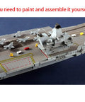 Killer Detail Queen Elizabeth Aircraft Carrier Plastic Model Kit 1 700 Scale 380 Plus Pieces Static Assembly DIY building set close-up showing assembly details.