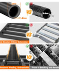 Comparison of Heavy Duty Stainless Steel Lawn Leveling Rake With 78 Inch Adjustable Handle and alternatives, highlighting material strength and durability.