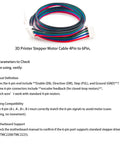 4 Pack 1 Meter 4Pin To 6Pin Stepper Motor Cables For 3D Printers with XH2.54 To PH2.0 Connectors, coiled wires on display