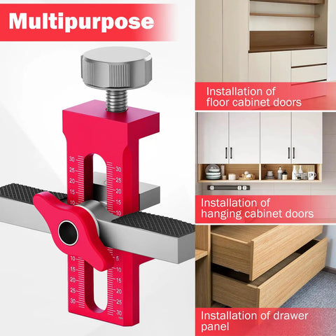 Portable Aluminum Alloy Cabinet Door Positioner Tool For A No Brainer Easy And Precise Installation And Time Saving Performance