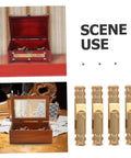 Low Profile Solid Brass Invisible Barrel Hinges For Jewelry Boxes And Cabinets 25 Pack scene showing open jewelry boxes