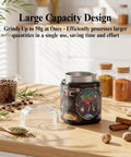 One Touch Electric Spice Grinder 200W Power With Stainless Steel Blades Sleek Black Pattern Design on kitchen counter