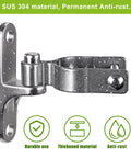 2 Pack Wall Mount Gate Hinges For Chain Link Fences One And Seven Eighths Inch Hinges With Five Eighths Inch Pins Durable Weather Resistant