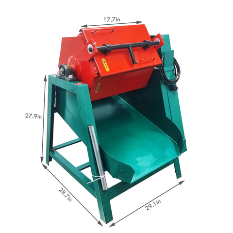 Vibration Grinder Polisher Electric Drum Polishing Machine Deburring Chamfering System With Polyurethane Inner Liner 60L 110V 750W For Pro Grade Precision Small Parts Processing In Workshop, front view with dimensions