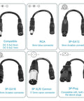 Seven In One Universal 54.6V 2A Ebike Charger connectors showing different plug types for 48V Li Ion 13S Batteries