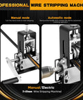 Dual Mode Wire Stripper Tool For Scrap Copper, Drill Powered And Manual Crank, close-up of manual and automatic modes