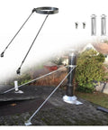 Adjustable Chimney Flue Support Bracket For Wood Stove Pipe 10 Inch Roof Brace Heavy Duty Stainless Steel with mounting equipment