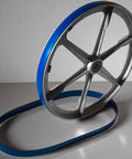Blue Ultra Duty Band Saw Tires For 33 WM14 Band Saw Beefed Up Urethane Replacement Part on wheel