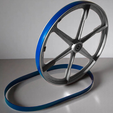 Blue Ultra Duty Band Saw Tires For 33 WM14 Band Saw Beefed Up Urethane Replacement Part on wheel