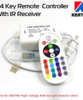 24-key remote for RGB LED Neon Rope Light Strip 10m Waterproof Dimmable With 24 Key Remote AC110120V Multi Colors And Modes