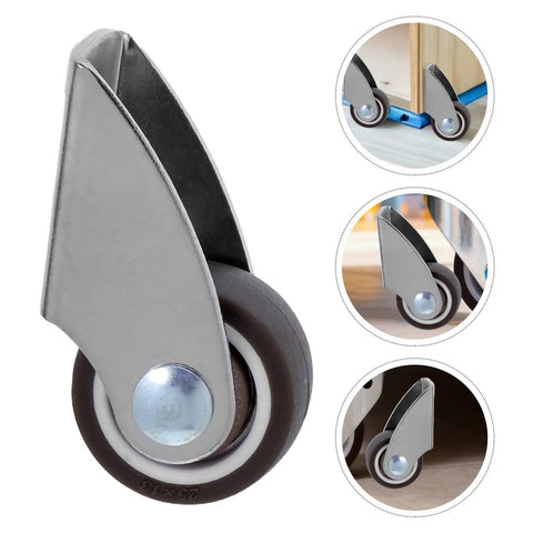 Fixed Caster Wheels Inch 6pcs Rubber for Furniture and Carts detailed view showing rubber wheels and metal frame design.