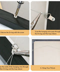 Picture Hanging Hardware Kit With Wire And Loop Sleeves For Wall Art Mirrors And Frames 91 Piece Set With D Ring Hooks And Screws