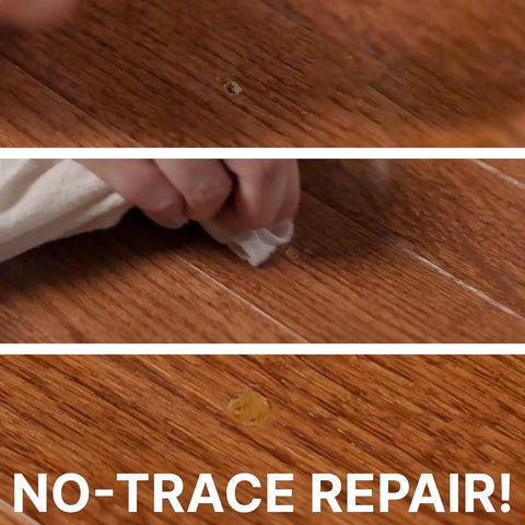 Pro Grade Replacement Screws For Dead Silent Floors Zinc Plated Rust Resistant Scored Counter Snap Fasteners To Knock Out Stubborn Creaks On Hardwood Carpet Vinyl And Linoleum Smooth As Butter 250 Pack shown in no-trace repair on hardwood floor.