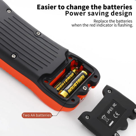 Battery compartment for 8 Channel Industrial Wireless Crane Hoist Remote Control Set For 12V 24V Overhead Bridge Cranes, open view.