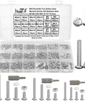 Boss 304 Stainless Steel Torx Button Head Screws Set With 900 Pieces M2 M2.5 M3 Bolts Nuts Washers in case