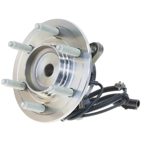 Front Wheel Bearing And Hub Assembly For 2009 2010 Ford F150 Lincoln Navigator Ranger Rwd With Abs Cable, close-up view showing ABS wire.