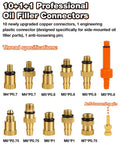 Hydraulic Bike Brake Bleed Kit For Shimano, SRAM, Tektro, And Magura with copper adapters and anti-loosening pin display