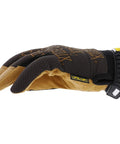 Side view of Leather Work Gloves With Durable Durahide Leather, Breathable TrekDry, Comfort Fit, Abrasion Resistant, Brown and Black, Large