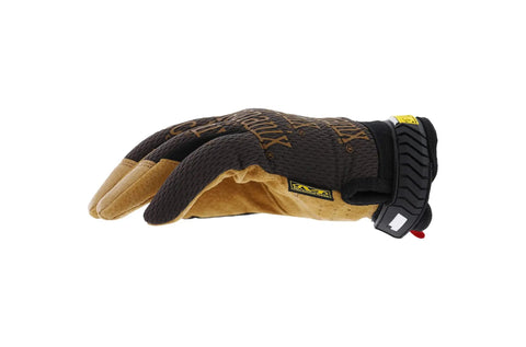 Side view of Original Leather Work Gloves With Durable Synthetic Leather For Protection TrekDry Breathable Fit All Day Comfort Grip Ready.