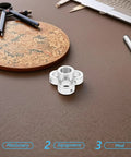 Heavy Duty Galvanized Steel Screw Lock Collar Locking Ring With Wrench Kit For Drive Shafts Automotive Parts Installation Compatible With Mechanical Equipment Machinery Tools For Techs Lookin To Crush It On The Job Secure Gear, silver locking ring on desk