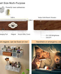 Battery Operated LED Wall Sconce With Remote, Wireless Cordless Bedside Lighting In Black Walnut, 3 Color Temperature, small size