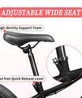 Adjustable wide seat of Kids Mountain Bike 20 To 24 Inch With Front Suspension 7 Speeds Dual Disc Brakes Anti Slip Butyl Tires