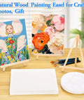 160 Piece Canvas With Easel Painting Kit Including Wooden Easel Blank Canvases 100 Brush Set And 30 Detail Liners Displayed