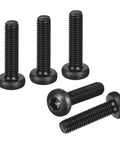 Badass M6 X 25 Millimeter Pan Head Torx T30 Security Screws, carbon steel, black oxide, heavy duty fasteners for assembly.