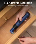 Heavy Duty Cordless Electric Screwdriver Set With Badass Precision Torque Control Rechargeable Power Tool for reaching corners easily.