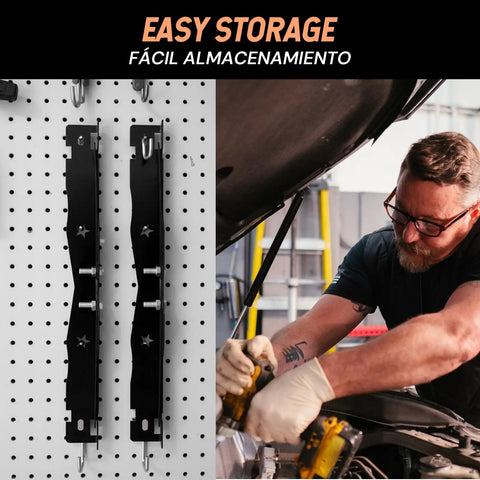 Heavy Duty Wheel Alignment Tool Kit Featuring Dead Nuts Accurate One Piece Toe Plates Plus Integrated Tape Measures For M12 M14 Studs Easy Diy Front End Adjustment To Get Your Ride Dead Center For Cars Trucks Suv Slick Steel Build