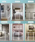 Extra Tall Baby Gate 38 Inch High For Stairs And Doorways Extra Wide 57 To 59 Inch Pressure Mounted Indoor Gate in various rooms