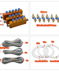 Components of CNC Lubrication Pump System Kit for Automatic Lubricant Delivery in CNC Machines and Lathe, 4mm and 6mm fittings