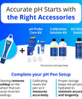 Accurate pH starts with PH Meter Pen With Float For Hydroponics And Water Testing, 0.1 pH Accuracy, Durable Double Junction Probe display.