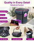 No Sweat Portable Washing Machine 18 Liter Foldable Mini Laundry Tub with features like anti-slip base and concealed handle.