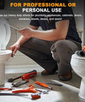 Person using Bulletproof Black Composite Shims For Leveling Heavy Duty Plastic Furniture Levelers and Table Wedges near a toilet.